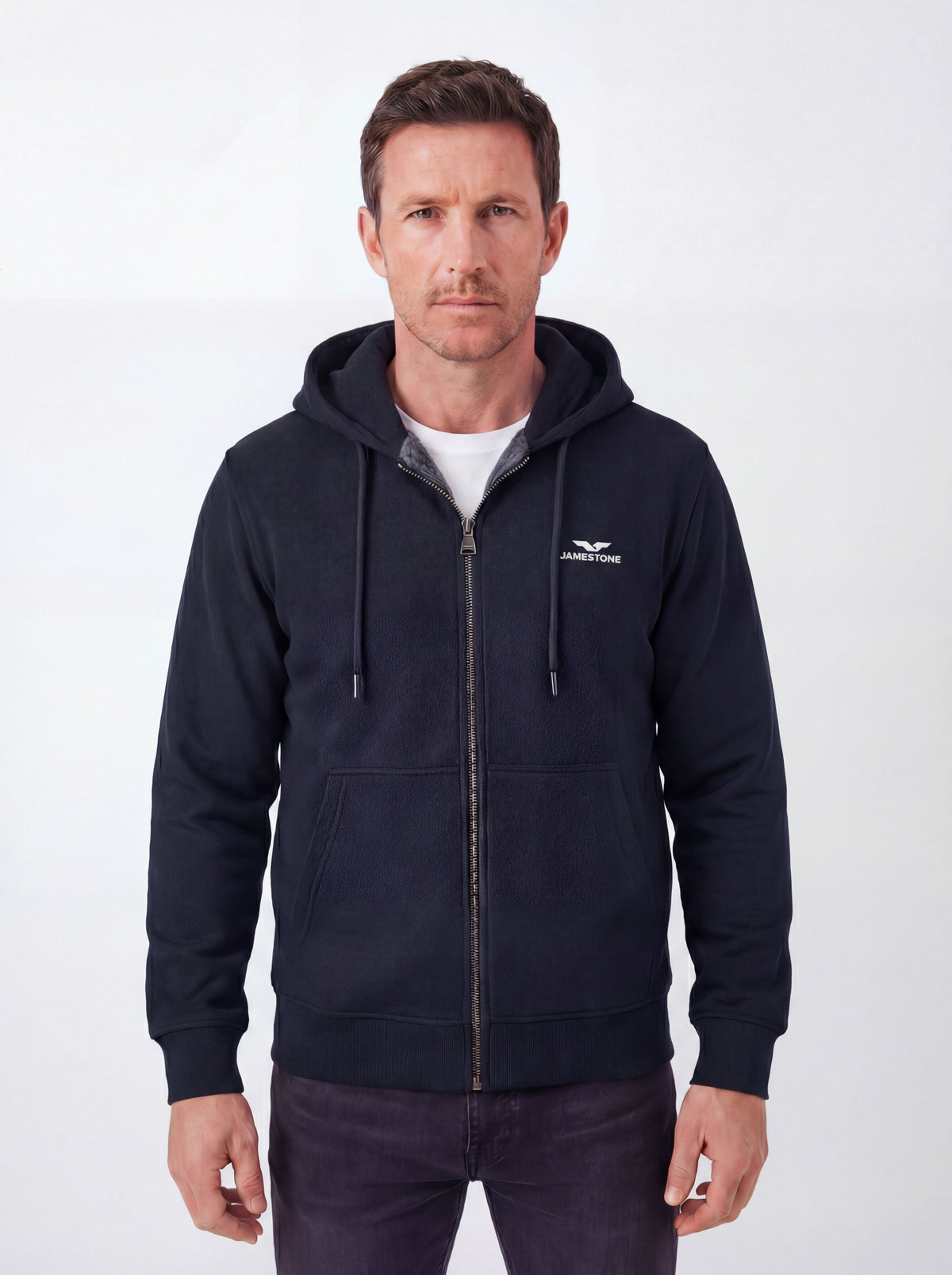 Sudadera con Cremallera de Piqué y Forro Polar - JS Arctic