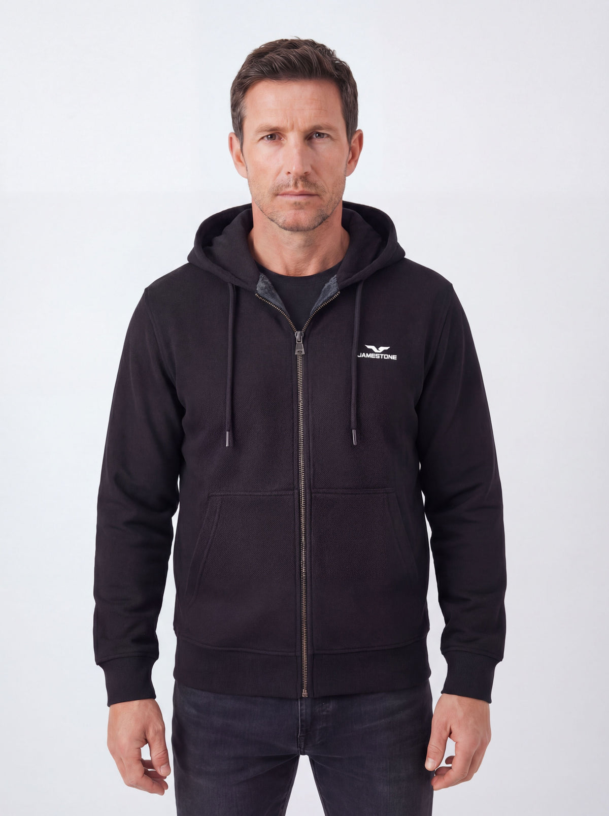 Sudadera con Cremallera de Piqué y Forro Polar - JS Arctic
