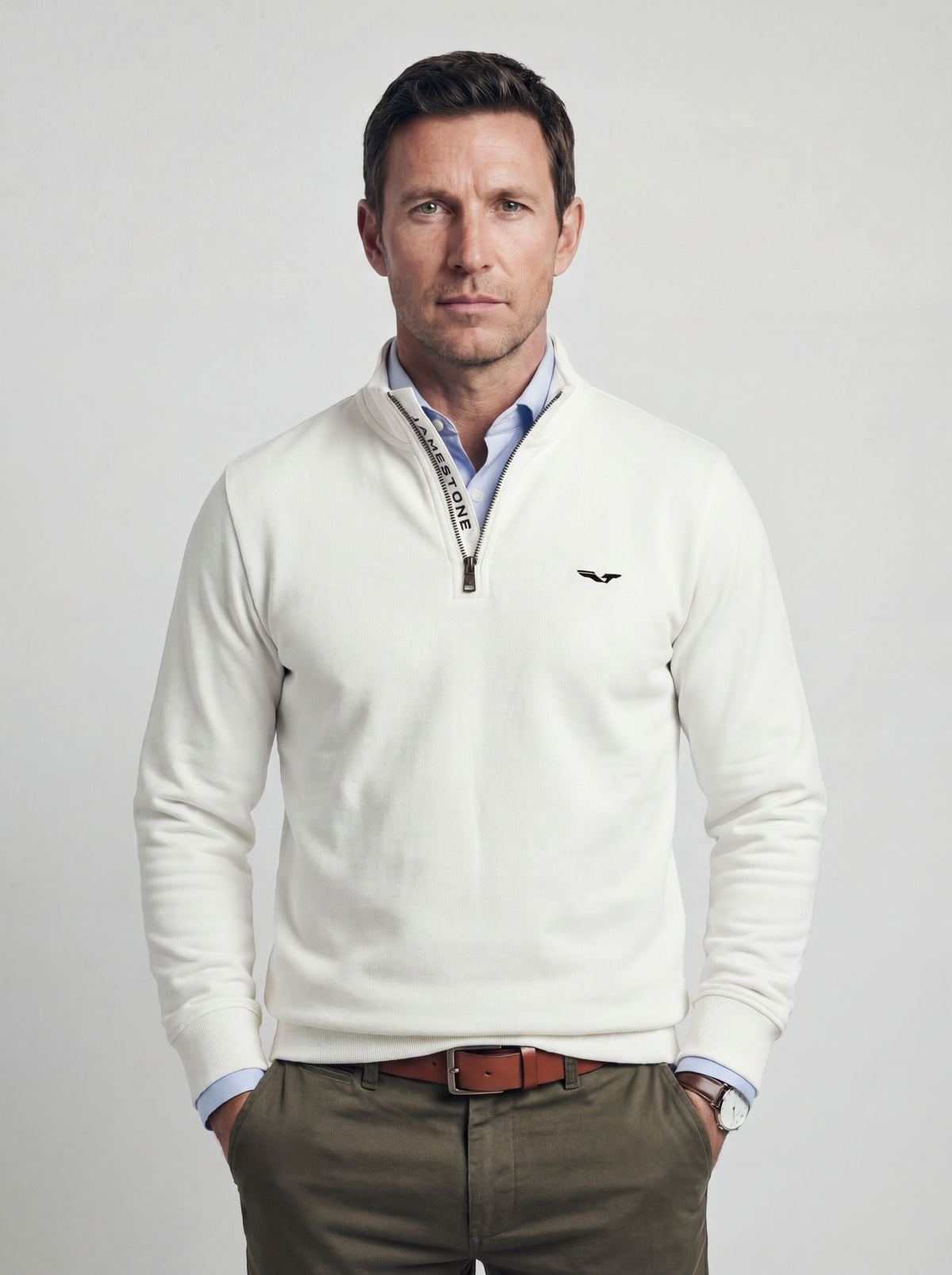 Jersey con Media Cremallera Jamestone – JS Ashford (100% Algodón Piqué)