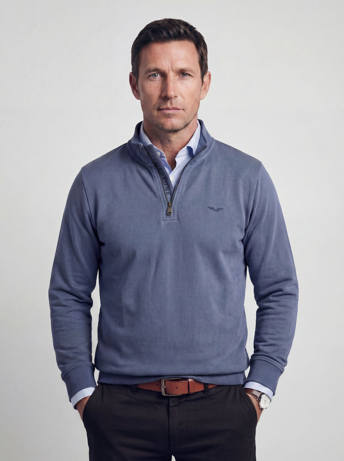Jersey con Media Cremallera Jamestone – JS Ashford (100% Algodón Piqué)