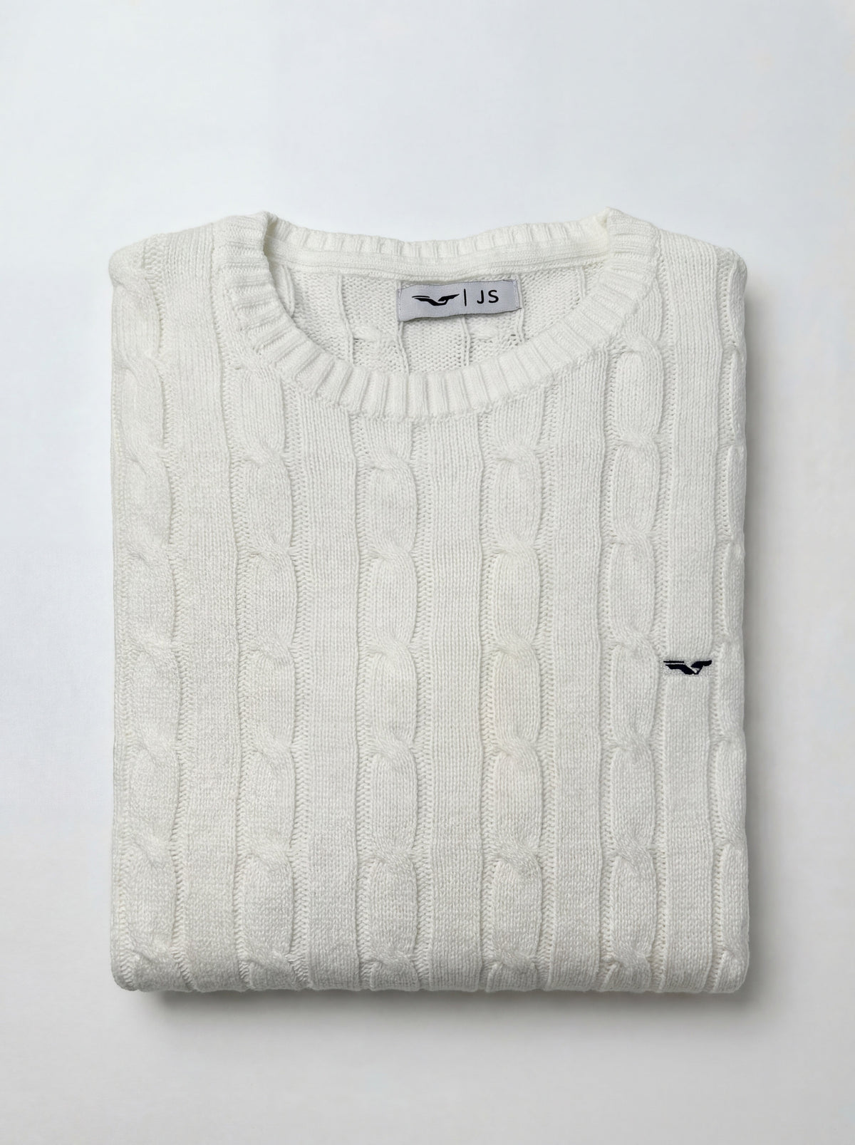 Jersey de Punto Trenzado 100% Algodón (Cuello Redondo) - JS Winchester