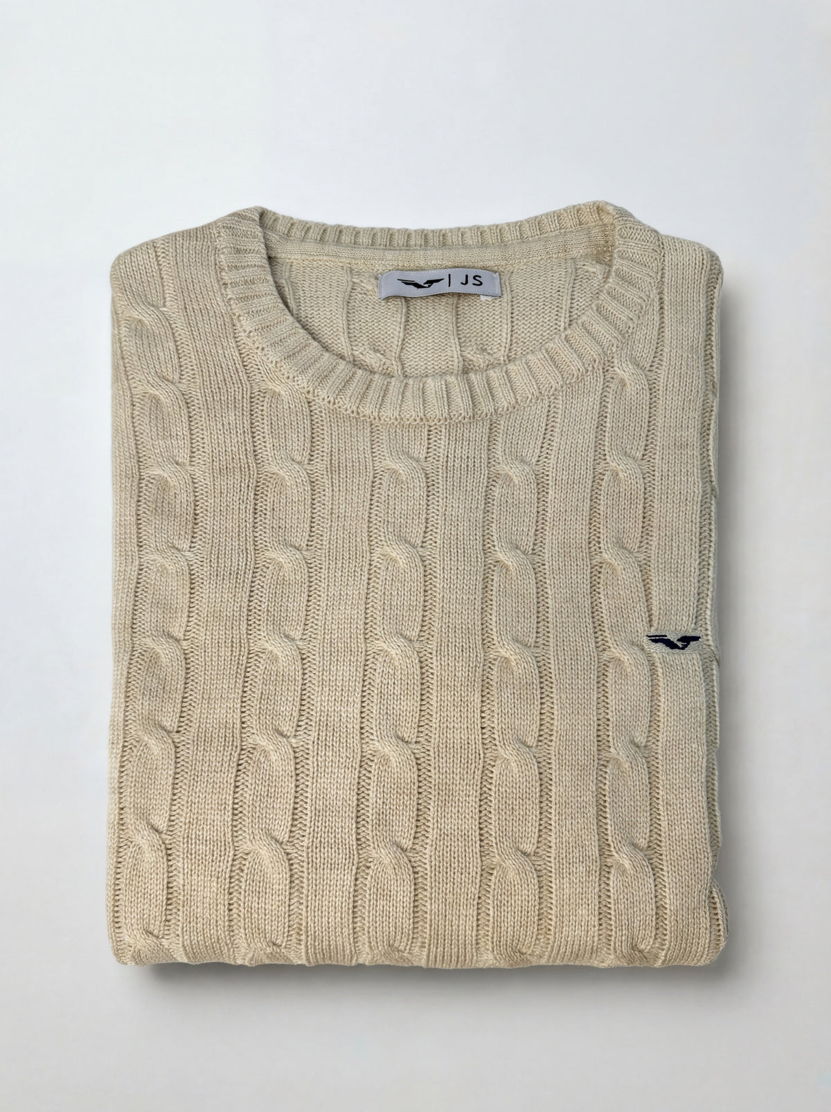 Jersey de Punto Trenzado 100% Algodón (Cuello Redondo) - JS Winchester
