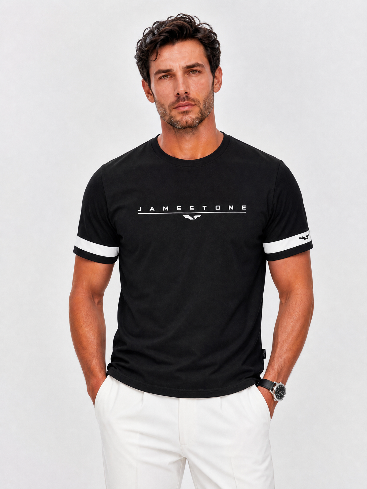 Conjunto - Camiseta JS Signature + Jeans Eagle Stone Gris + Mocasines 100% Ante (-15%)